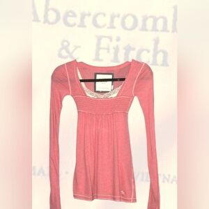 Abercrombie & Fitch long sleeve Flowy baby doll Woman's Top XS